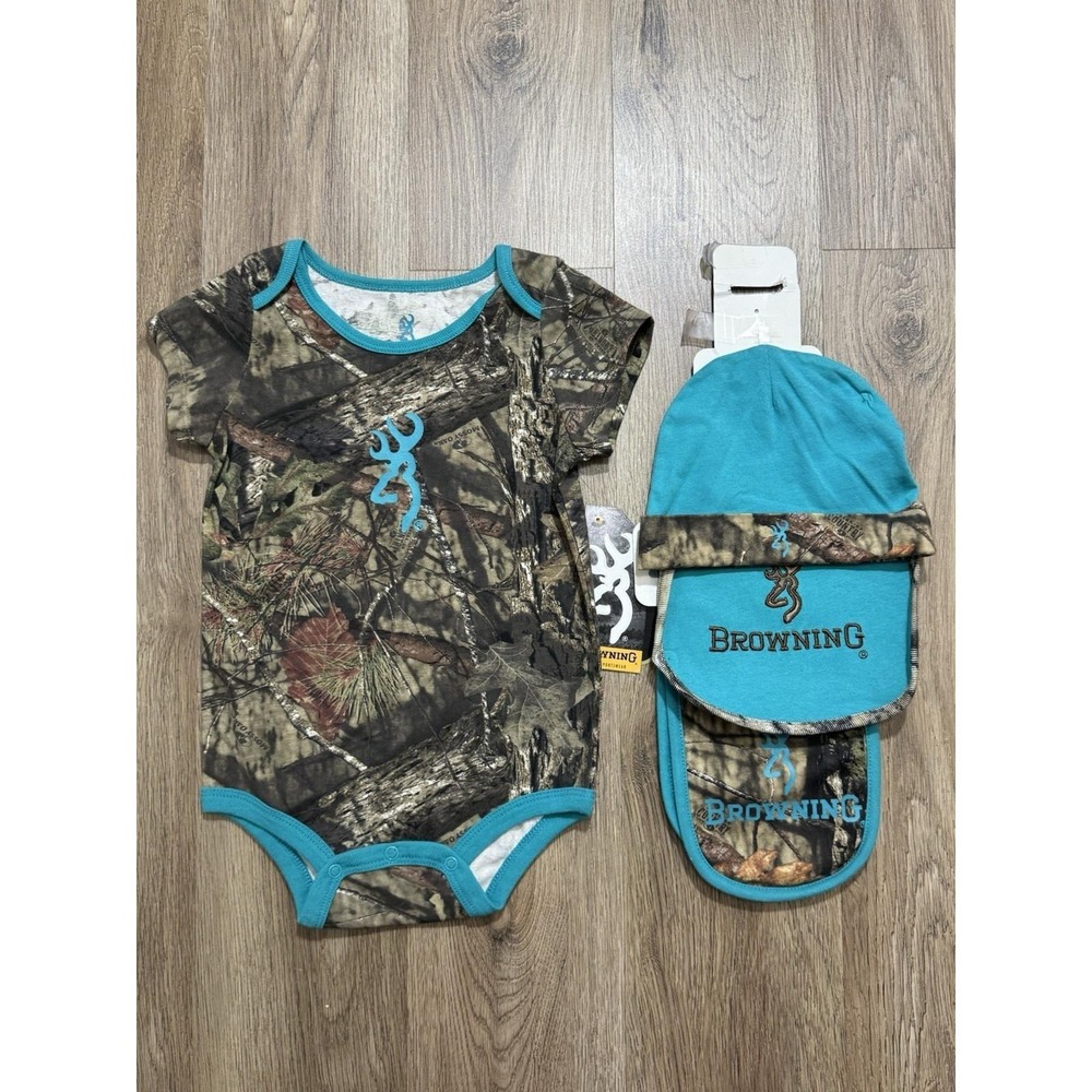 Browning Baby's‎ Buckmark Camo Blue 4 Piece Set Size 18M